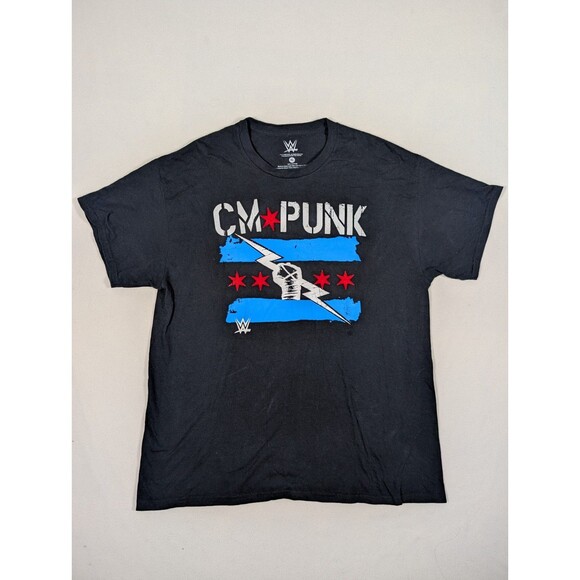 WWE CM Punk T-Shirt XL Adult Black Best In The World Official Authentic Wrestlin - Picture 2 of 6